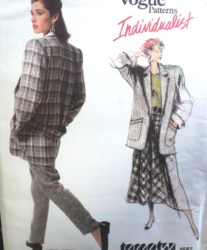 1687 VOGUE TAMOTSU BACK BELT JACKET, PANTS, LONG BIAS SKIRT PATTERN 8 or 10, or 12 CHOICE Uncut